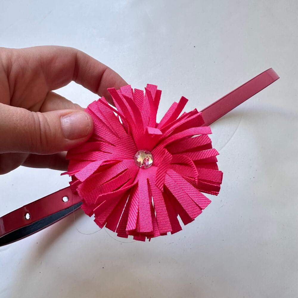 Pink Floral Bejeweled Belt Adjustable 22-25" Waist - Picture 2 of 5